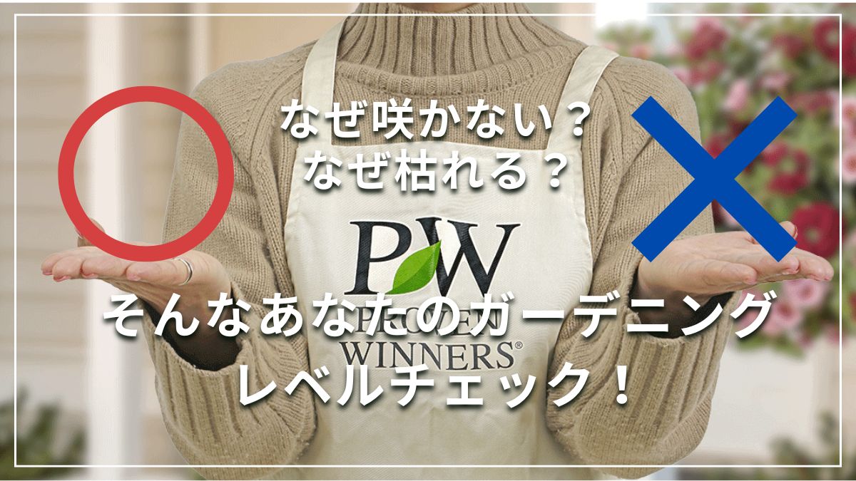 なぜ？上手に育たない？そんなあなたのガーデニングチェック！！